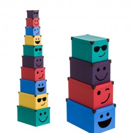 CONJ. 10 CAIXAS SMILE COLOURS