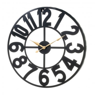 RELÓGIO PAREDE  PRETO 60X3.5X60CM