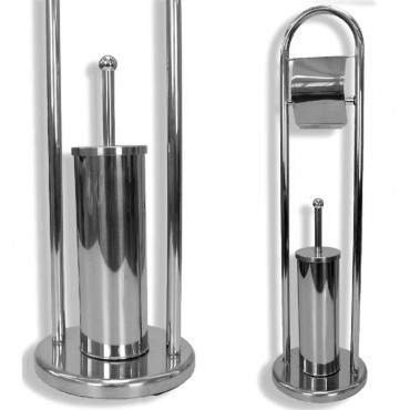 PORTA PIAÇABA C/ SUPORTE ROLO PAPEL 22 X 22 X 80 CM