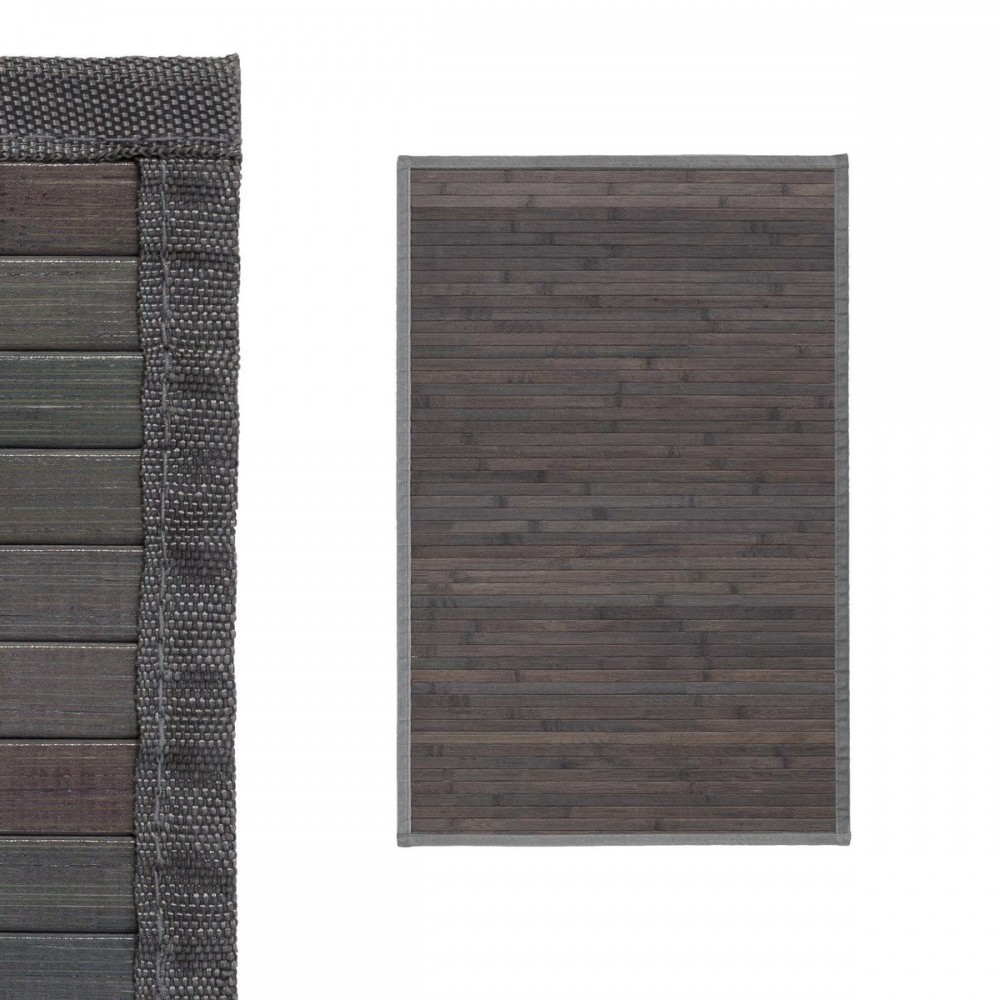 TAPETE CINZA BAMBÚ 60 X 90 CM