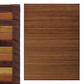 TAPETE RISCAS CASTANHO BAMBÚ 180 X 250 CM