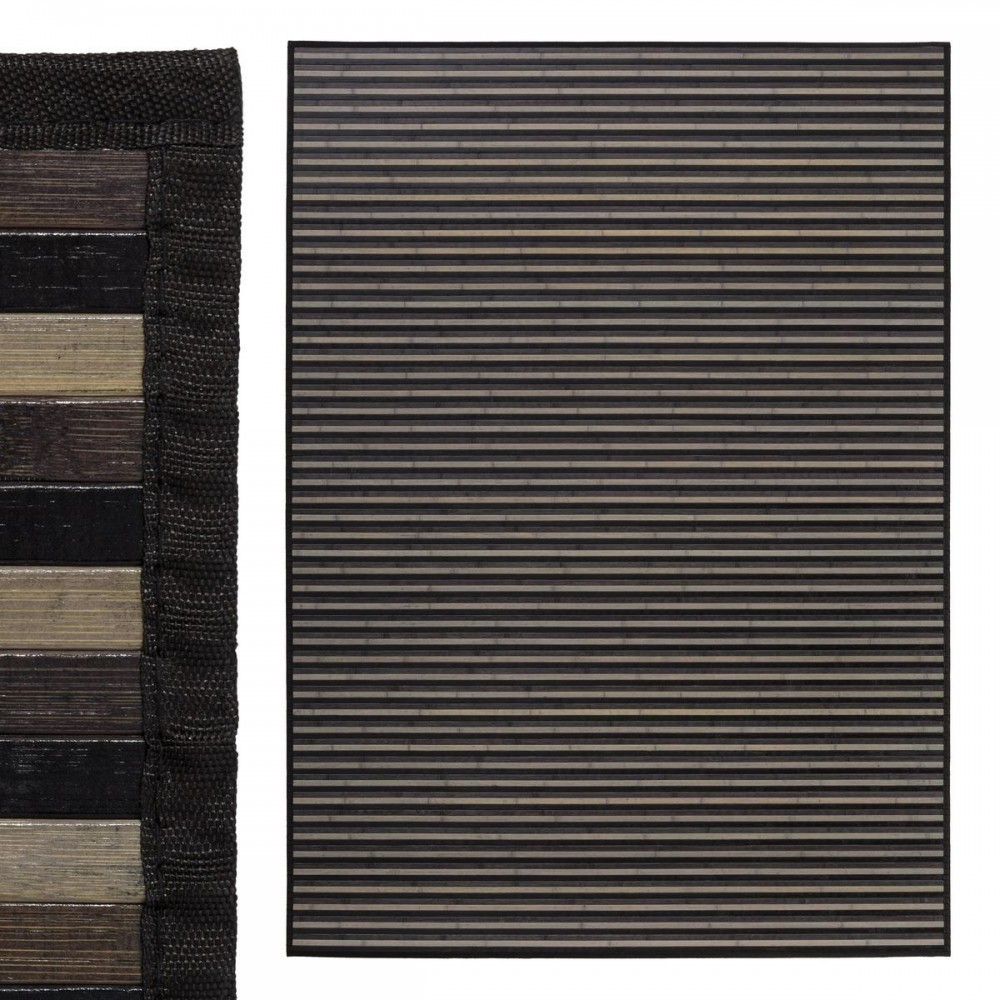 TAPETE RISCAS CINZA BAMBÚ 180 X 250 CM