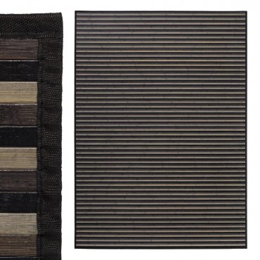 TAPETE RISCAS CINZA BAMBÚ 180 X 250 CM