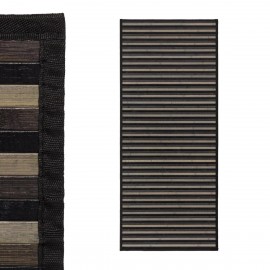 CARPETE RISCAS CINZA BAMBÚ 75 X 175 CM