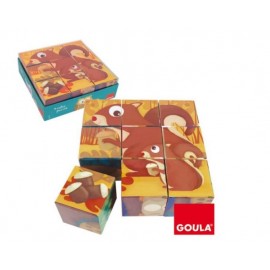 JOGO 9 CUBOS ANIMAIS BOSQUE GOULA