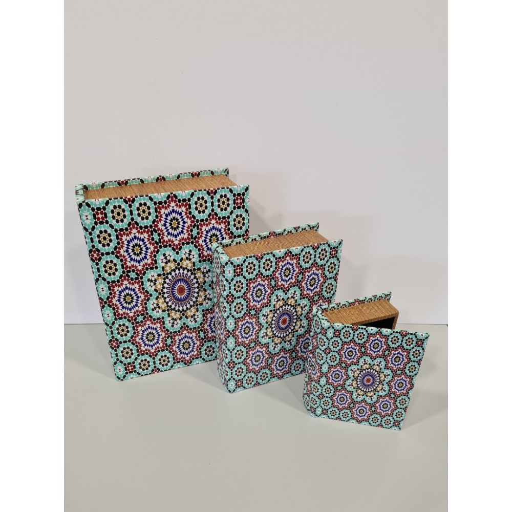 CONJUNTO 3 CAIXAS LIVRO VERDE