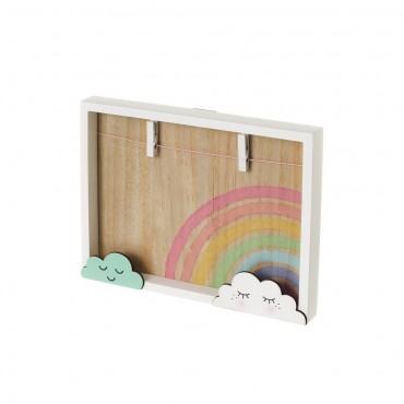 PORTA FOTOS PAREDE 16X3X18CM ARCO IRIS