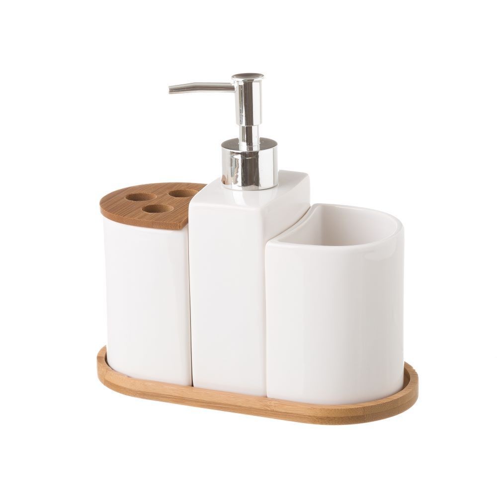 CONJUNTO CASA BANHO CERAMICA/BAMBU