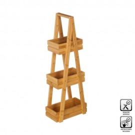 ESTANTE C/ 3 CAIXAS BAMBU 30X18X81CM