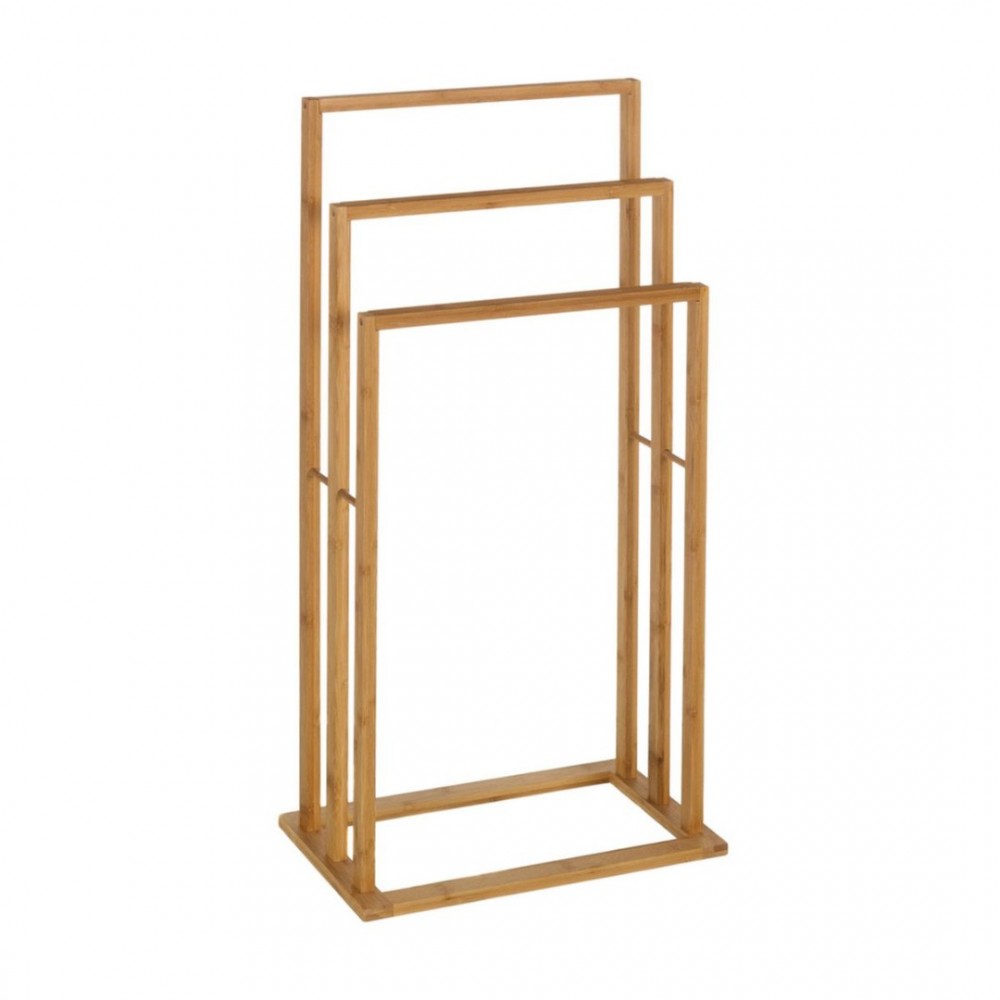 TOALHEIRO C/ 3 BRAÇOS BAMBU 40X24X82CM