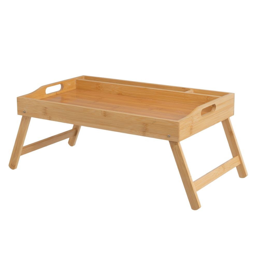 BANDEJA C/ PERNAS BAMBÚ 60X30X23CM