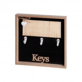 PORTA CHAVES PAREDE MDF 25X25X3CM