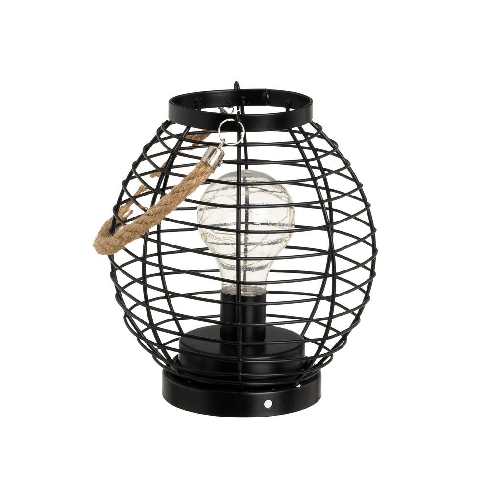 CANDEEIRO METAL PRETO 15X15X18CM