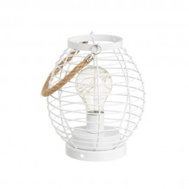 CANDEEIRO METAL BRANCO 15X15X18CM