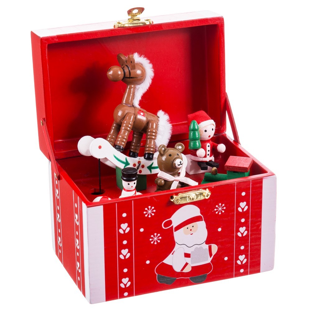 CAIXA MÚSICA CAVALO MDF 12.2X9.7X14.6CM